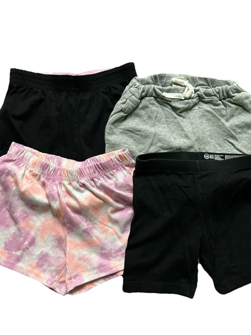 Girl’s Summer Shorts Sweat Shorts Biker Size 6/6X Black Grey